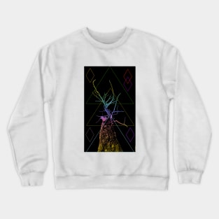 Geometric Rainbow Tree Crewneck Sweatshirt